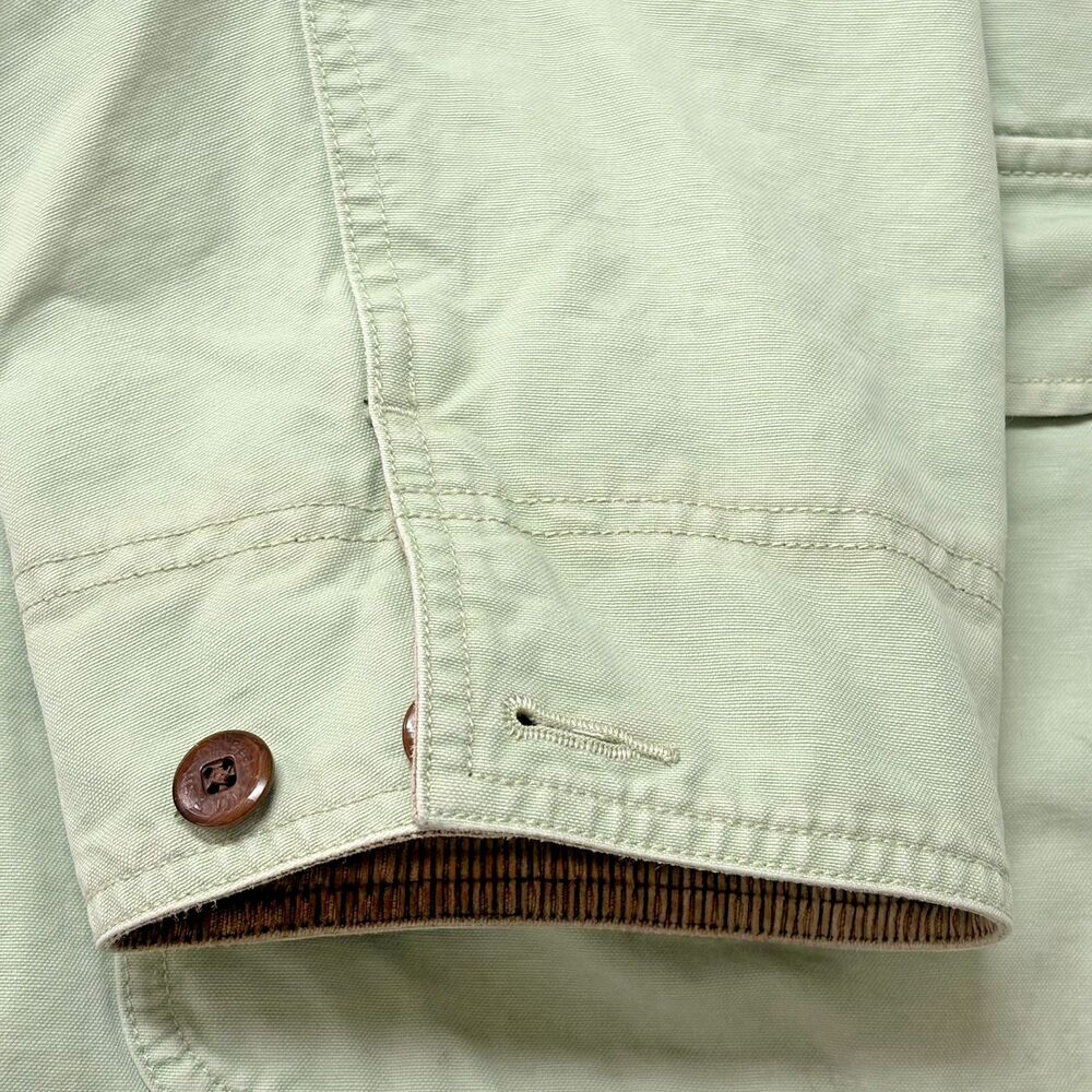 LL Bean Vintage Barn Coat Womens 2X Faded Sage Canvas Chore Jacket Lined - Picture 4 of 11